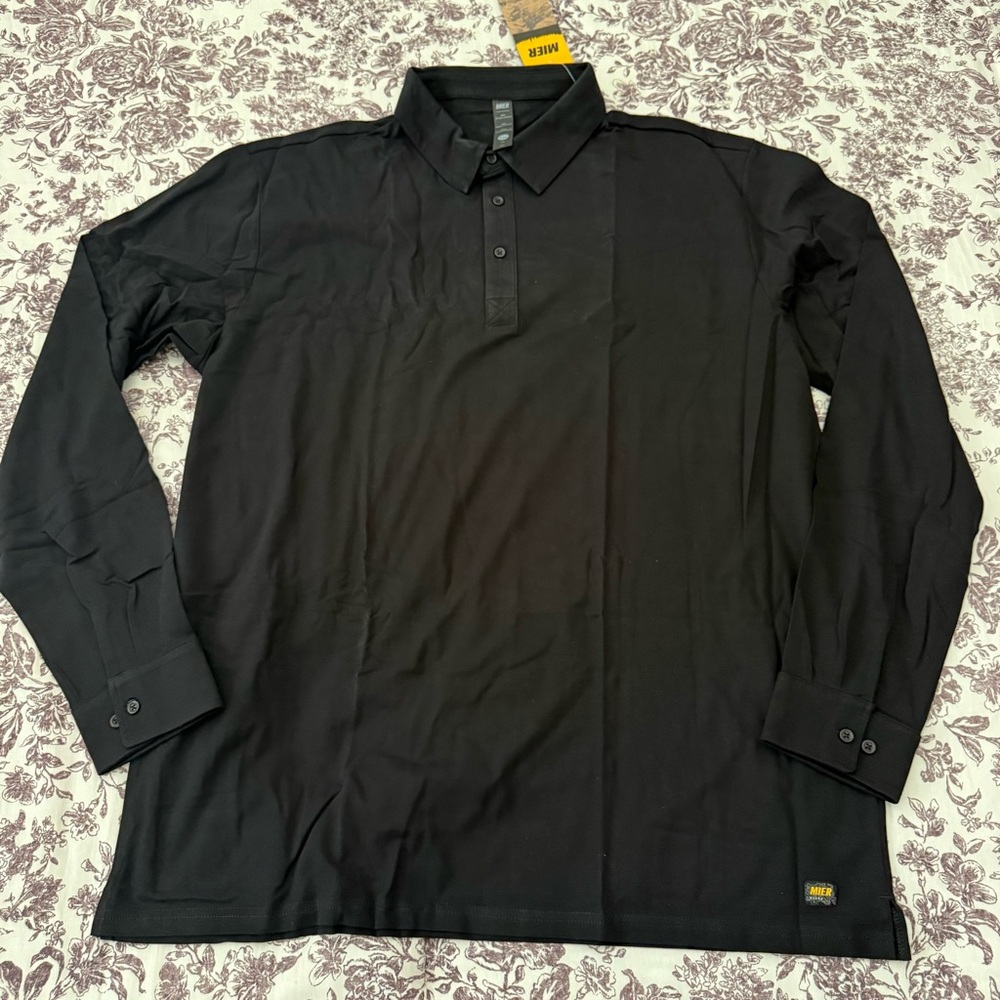 Mier Men's Black Long Sleeve Shirt size XXL